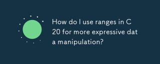 How do I use ranges in C 20 for more expressive data manipulation?