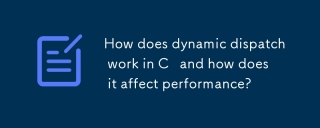 How does dynamic dispatch work in C and how does it affect performance?