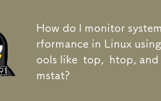 TOP、HTOP、VMSTATなどのツールを使用してLinuxのシステムパフォーマンスを監視するにはどうすればよいですか?