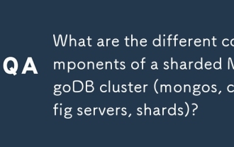 What are the different components of a sharded MongoDB cluster (mongos, config servers, shards)?