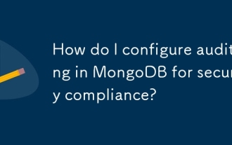 How do I configure auditing in MongoDB for security compliance?