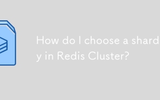 Bagaimana saya memilih kunci shard di redis cluster?