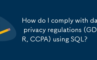 Bagaimanakah saya mematuhi Peraturan Privasi Data (GDPR, CCPA) menggunakan SQL?