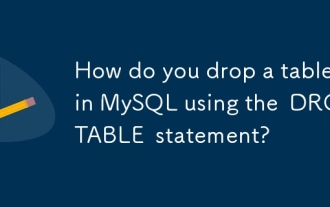드롭 테이블 문을 사용하여 MySQL에서 테이블을 어떻게 드롭합니까?