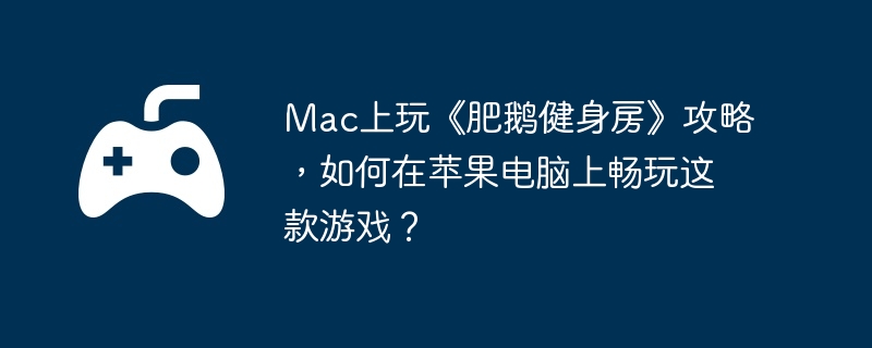 Mac上玩《肥鹅健身房》攻略，如何在苹果电脑上畅玩这款游戏？