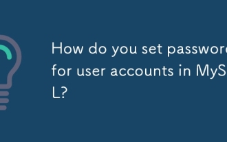 Bagaimana anda menetapkan kata laluan untuk akaun pengguna di MySQL?