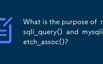 mysqli_query()和mysqli_fetch_assoc()的目的是什么?
