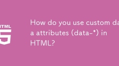 Comment utilisez-vous des attributs de données personnalisés (données- *) dans HTML?