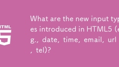 Quels sont les nouveaux types d'entrée introduits dans HTML5 (par exemple, date, heure, e-mail, URL, tél)?