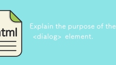 Expliquez le but du & lt; dialogue & gt; élément.