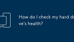 How do I check my hard drive's health?