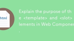 Expliquez le but du modèle & gt; et & lt; slot & gt; Éléments dans les composants Web.