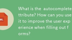 Qu'est-ce que l'attribut Ambermeau automatique? Comment pouvez-vous l'utiliser pour améliorer l'expérience utilisateur lors du remplissage des formulaires?