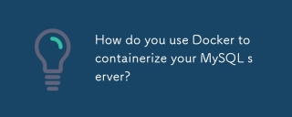 Docker를 사용하여 MySQL 서버를 컨테이너화하는 방법은 무엇입니까?