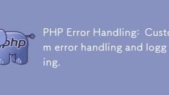 Gestion des erreurs PHP: gestion des erreurs et journalisation personnalisés.