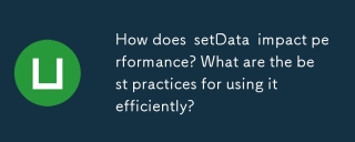 SETDATA如何影響性能?有效使用它的最佳實踐是什麼?