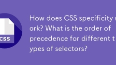 CSS特異性はどのように機能しますか？さまざまなタイプのセレクターの優先順位はいくらですか？
