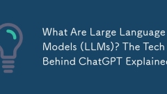 What Are Large Language Models (LLMs)? The Tech Behind ChatGPT Explained