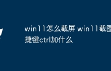 win11怎么截屏 win11截图快捷键ctrl加什么