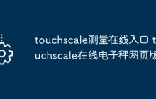 touchscale测量在线入口 touchscale在线电子秤网页版