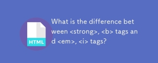 What is the difference between <strong>, <b> tags and <em>, <i> tags?
