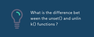 What is the difference between the unset() and unlink() functions ?