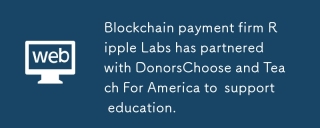 区块链支付公司Ripple Labs已与Donorschoose合作,并为美国教书以支持教育。
