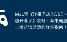Mac玩《洋果子店ROSE～面包店开幕了》攻略，苹果电脑上运行该游戏的详细指南！