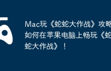 Mac玩《蛇蛇大作战》攻略，如何在苹果电脑上畅玩《蛇蛇大作战》！