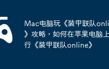Mac电脑玩《装甲联队online》攻略，如何在苹果电脑上运行《装甲联队online》
