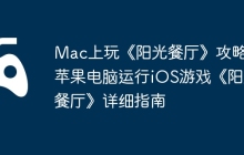 Mac上玩《阳光餐厅》攻略，苹果电脑运行iOS游戏《阳光餐厅》详细指南