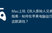 Mac上玩《双人原始人兄弟》指南，如何在苹果电脑运行这款游戏？