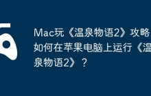 Mac玩《温泉物语2》攻略，如何在苹果电脑上运行《温泉物语2》？