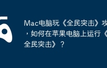 Mac电脑玩《全民突击》攻略，如何在苹果电脑上运行《全民突击》？