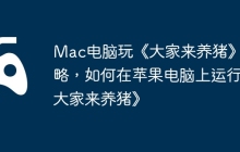 Mac电脑玩《大家来养猪》攻略，如何在苹果电脑上运行《大家来养猪》