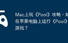 Mac上玩《Pool》攻略，如何在苹果电脑上运行《Pool》游戏？
