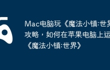 Mac电脑玩《魔法小镇:世界》攻略，如何在苹果电脑上运行《魔法小镇:世界》
