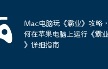 Mac电脑玩《霸业》攻略，如何在苹果电脑上运行《霸业》详细指南