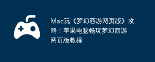 Mac玩《梦幻西游网页版》攻略：苹果电脑畅玩梦幻西游网页版教程