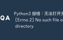 Python3 报错：无法打开文件 [Errno 2] No such file or directory