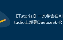 【Tutorial】一文学会在AIStudio上部署Deepseek-R1