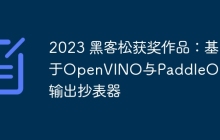 2023 黑客松获奖作品：基于OpenVINO与PaddleOCR的输出抄表器