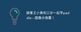 跟着王小美和三岁一起学paddle--图像分类篇！