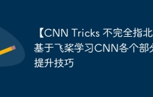 【CNN Tricks 不完全指北】基于飞桨学习CNN各个部分的提升技巧