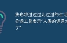 我也想过过过儿过过的生活，分词工具表示“人类的语言太难了”