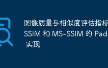 图像质量与相似度评估指标 SSIM 和 MS-SSIM 的 Paddle 实现