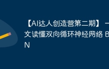 【AI达人创造营第二期】 一文读懂双向循环神经网络 BRNN