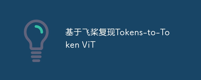 基于飞桨复现tokens-to-token vit - php中文网
