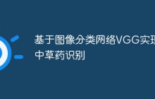 基于图像分类网络VGG实现中草药识别