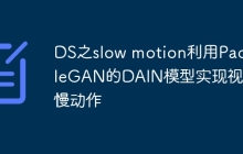 DS之slow motion利用PaddleGAN的DAIN模型实现视频慢动作